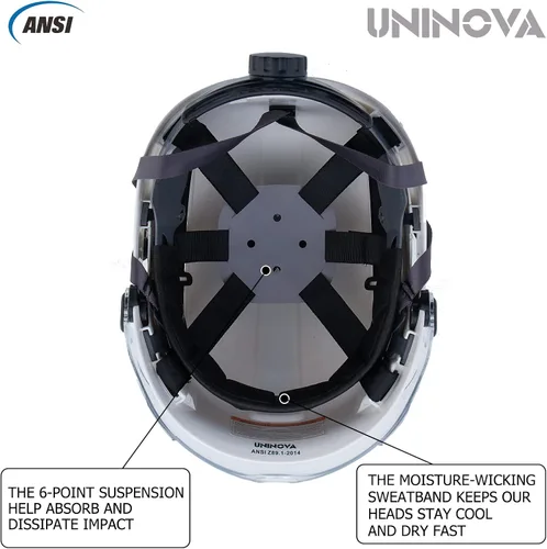 Miniatura 6 de Casco de protección para los oídos y visera ANSI Z89.1 con ventilación ABS forestal, arborista, árbol, construcción, construcción, protección
