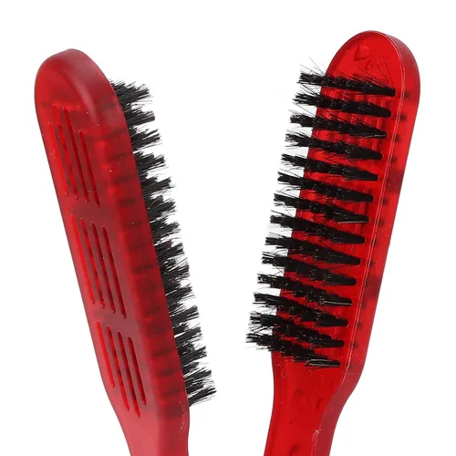 Miniatura 7 de Pinza para alisar el cabello, peine de doble cara para peinar el cabello rizado y ondulado, herramienta alisadora con cepillos dobles