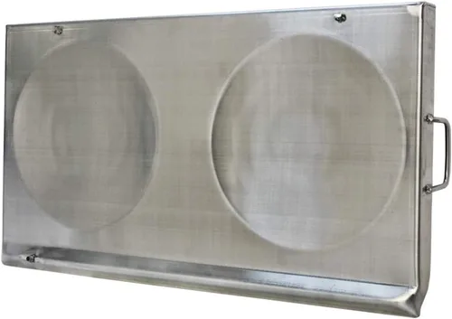 Miniatura 2 de Plancha portátil de acero inoxidable de 31" x 17" con doble estufa CONVEX Plancha