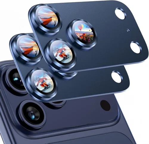 Miniatura 14 de Uyiton Compatible con iPhone 17 Pro Protector de Lente de Cámara - [No Fácil de Romper][Fuerte Adsorción][Compatible con Fundas] Cubierta de Titanio