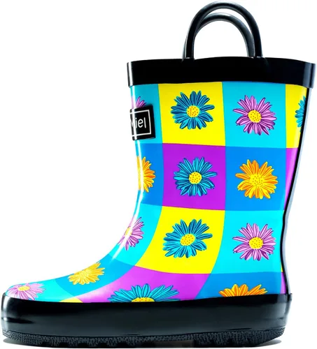 CasaMiel - Botas de lluvia para niños pequeños, para niños, botas de lluvia unisex para niños y niñas, botas de lluvia de caucho natural hechas a