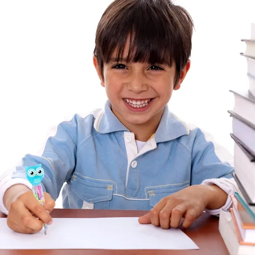 Miniatura 8 de 12 bolígrafos pequeños y bonitos en uno, bolígrafos de gel retráctiles 4 en 1, divertidos bolígrafos de dibujos animados para niños, mujeres