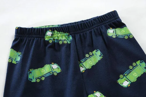 Miniatura 33 de Little Hand Pijamas para niños pequeños, Monster Truck 100% algodón, dinosaurio para niños, 2 piezas, ropa de dormir, conjuntos de ropa de dormir
