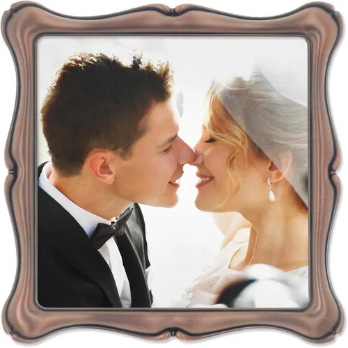 Lawrence Frames Marco de metal, romance, bronce, 4x4