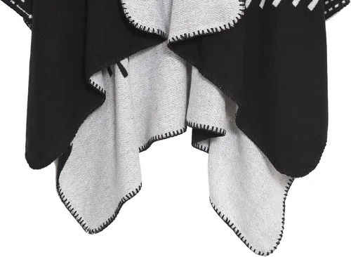 Miniatura 69 de Urban CoCo Poncho de colores para mujer, chal con frente abierto, color en bloques