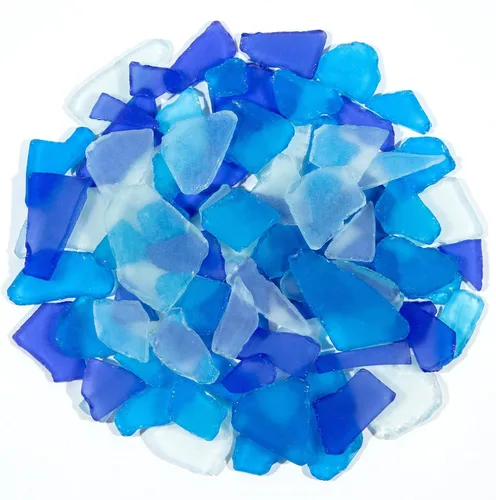 Miniatura 16 de Giftvest Vidrio de mar para manualidades, adornos planos de vidrio de mar esmerilado, relleno de jarrón, suministros de manualidades para playa