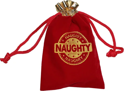Miniatura 3 de K-Kraft Bolsas de regalo de terciopelo de Navidad, bolsas de regalo traviesas o agradables, 3 regalos o recuerdos reutilizables para fiestas