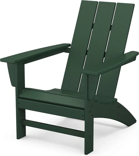 Miniatura 21 de Silla moderna tipo AD420SR de Adirondack de Polywood, Rojo atardecer, construcción duradera de polietileno de alta densidad, fácil montaje, Rojo