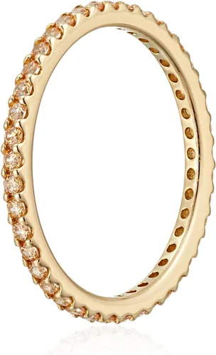 Miniatura 2 de Tienda Collection Plated Sterling Silver Round-Cut All-Around Band Ring made with Infinite Elements Zirconia