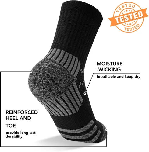 Miniatura 4 de 5 pares de calcetines de compresión de cobre para mujeres y hombres, calcetines de tobillo para fascitis plantar con soporte de arco para atletismo