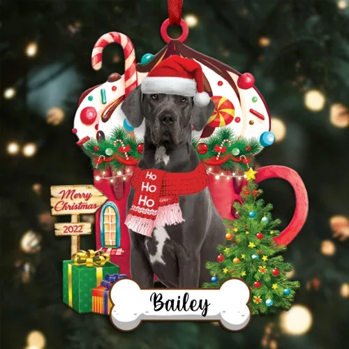 Miniatura 60 de Amantes de los perros de Navidad – Navidad de perros disponibles para muchos perros Shi Tzu – Adorno con forma personalizada, adorno de Navidad