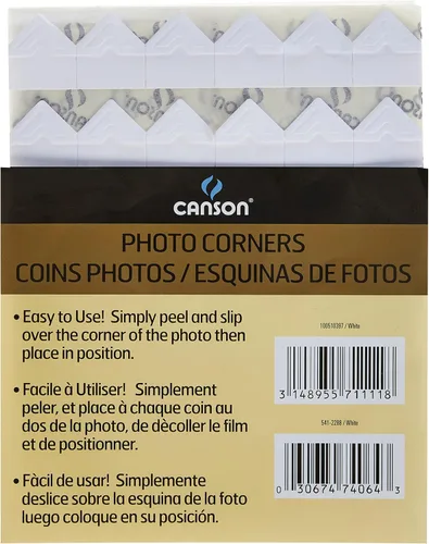 Miniatura 4 de Esquinas autoadhesivas para fotos, color dorado, 252 unidades por paquete.