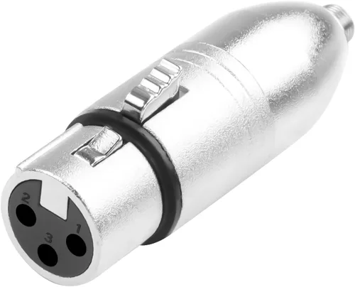 QIANRENON XLR a bloqueo TRS 0.138 in micrófono conector 3pin XLR hembra a bloqueado 1/8 TRS hembra adaptador de audio equilibrado X-L-R a bloqueable