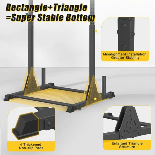Miniatura 6 de Jusgym Pull Up Station, Strength Training Workout Pull Up Bar Free Standing for Home Gym, Adjustable Heavy Duty Pullup Bar Station Outdoor/Indoor