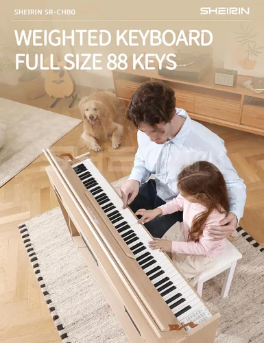 Miniatura 2 de Piano digital de 88 teclas con teclado pesado, soporte, cubierta, acción de martillo, teclado acústico eléctrico vertical de tamaño completo, pedal