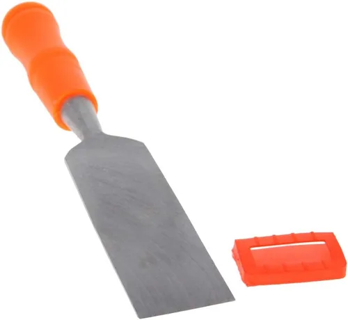Miniatura 2 de Utoolmart Cincel de madera para carpintería 1.26 "/32 mm de ancho cabeza de talla plana de acero de alto carbono y mango de PVC para herramienta
