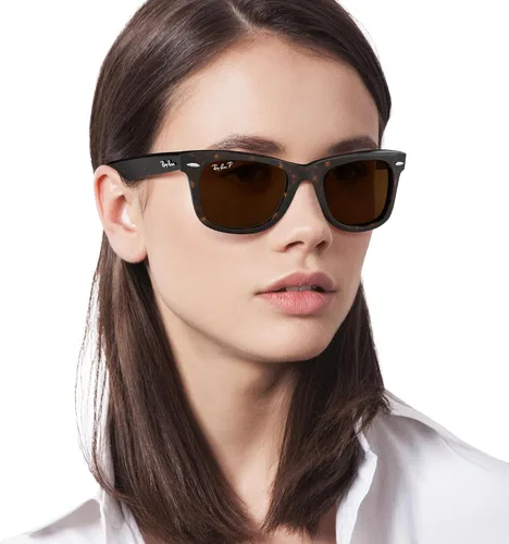 Miniatura 5 de Ray-Ban RB2140 Original Wayfarer Gafas de sol cuadradas polarizadas, Negro, tortuga