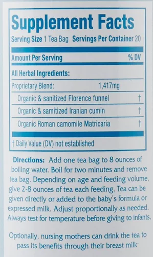 Miniatura 3 de Secrets of Tea Baby Colic Babies' Magic Tea - Orgánico, Natural, Seguro - Alivio calmante y calmante para el reflujo ácido del bebé, gases y cólicos
