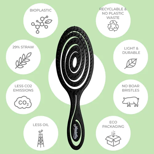 Miniatura 4 de Ninabella Cepillo desenredante para cabello para mujeres y hombres, no tira, cepillos alisadores para cabello lacio y rizado, cepillo desenredante