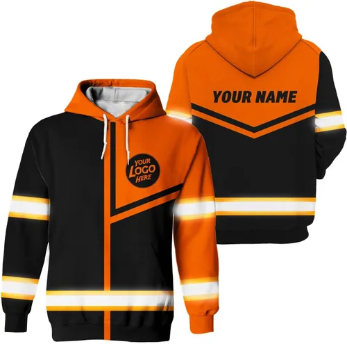 Miniatura 22 de Empresa, Equipo Uniforme Camisa de Alta Visibilidad para Hombres Camisa de Seguridad Logotipo Personalizado Nombre con Cintas Reflectantes AMZ02