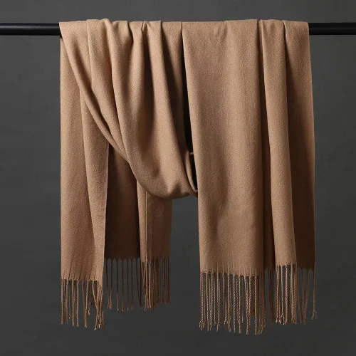 Miniatura 4 de HOYAYO Chal de lana Bufanda extra grande gruesa suave pashmina
