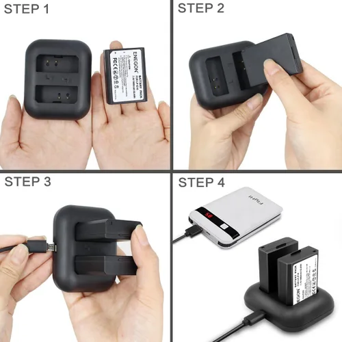 Miniatura 4 de ENEGON LP-E10 - Batería de repuesto (2 unidades de 1680 mAH) y cargador dual rápido para Canon LP E10 Canon EOS Rebel T3 T5 T6 T7 T100, Kiss X50 X70