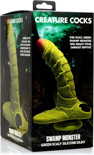 Miniatura 7 de CREATURE COCKS Swamp Monster - Consolador hecho con silicona de alta calidad para hombres, mujeres y parejas, juego de rol de fantasía, arnés