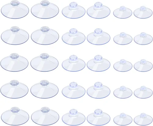 Miniatura 9 de Aquaneat - 20 paquetes de ventosas de succión con almohadillas transparentes de 0.8 pulgadas sin ganchos para la organización y decoración del hogar