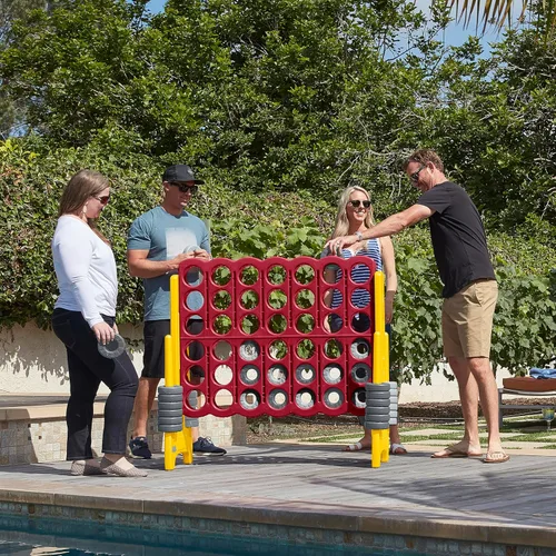 Miniatura 9 de ECR4Kids - Juego de mesa Jumbo de 4 en fila para niños, adultos y familias, para uso en interiores y exteriores, de 4 pies de alto