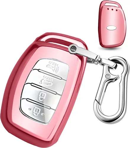 Miniatura 14 de QBUC Funda para llavero Hyundai Elantra, protector de TPU suave con llavero compatible con Hyundai Elantra Ioniq Sonata Tucson Elantra GT 2021 2020
