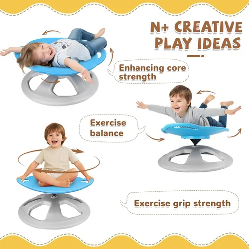 Miniatura 3 de Zhenx Silla giratoria para niños autistas con asas, asiento giratorio sensorial de capacidad de 220 libras, juguete sensorial para adolescentes