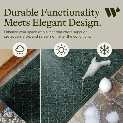 Miniatura 6 de Bungalow Flooring Waterhog - Tapete para puerta, 2 x 3 pies, fabricado en Estados Unidos, duradero y decorativo, antideslizante, interior/exterior