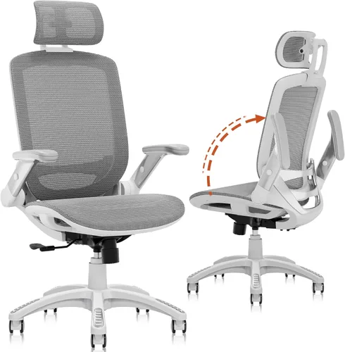 Miniatura 13 de GABRYLLY Silla de Oficina Ergonómica, Silla de Escritorio de Respaldo Alto para el Hogar con Reposacabezas, Brazos Abatibles, Bloqueo de Inclinación