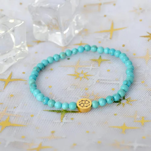 Miniatura 4 de Pulsera de constelación con signo de estrella de energía de 0.157 in con dije chapado en oro de 18 quilates para mujer