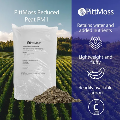 Miniatura 2 de PittMoss PM1 Mezcla de cultivo profesional, orgánica y reducida de turba, con turba de esfagnum y perlita, 2.8 pies cúbicos, para jardines, plantas