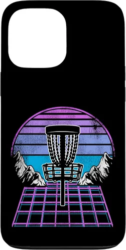 Miniatura 23 de Disco Golf Basket 90s Synthwave Sunset Retrowave Frisbee Golf Case para iPhone 15