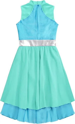 Miniatura 54 de CHICTRY Vestido de baile lírico sin mangas asimétrico para niñas, disfraz de adoración litúrgica contemporánea