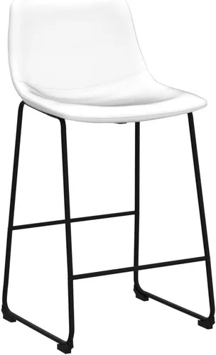 Miniatura 4 de LEMBERI Juego de 2 taburetes de bar de 30 pulgadas, modernos taburetes de bar de altura de mostrador, taburete de bar de piel sintética con respaldo