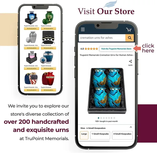 Miniatura 6 de Trupoint Memorials Urnas pequeñas para recuerdo de cenizas humanas, camuflaje y cazadores, mini urna decorativa de cremación para hombres y mujeres