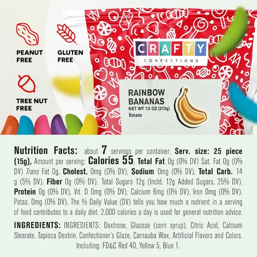 Miniatura 2 de Caramelos de plátanos Runts de 7.5 onzas, surtido de caramelos duros para recuerdos de fiesta, bolsas de golosinas, decoraciones de tartas, piñata