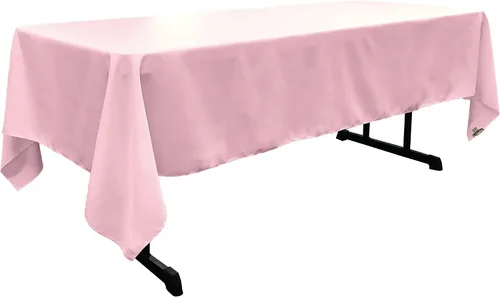Miniatura 25 de LA Linen Mantel rectangular lavable de popelín de poliéster, resistente a las manchas y a las arrugas, cubierta de mesa 60x84, mantel de tela
