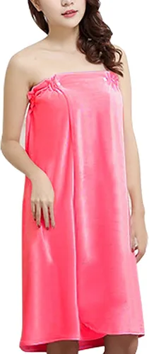Miniatura 5 de FakeFace Vestido de toalla de tubo, para mujeres, adolescentes, niñas, spa, ducha, baño, toalla de baño, toalla de baño, cubierta envolvente