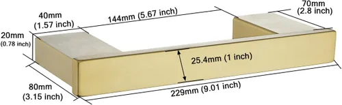 Miniatura 2 de RANDOM Toallero dorado cepillado de 9 pulgadas, toallero de latón para baño, toallero de mano, toallero de cocina, barra de toalla de baño, cocina