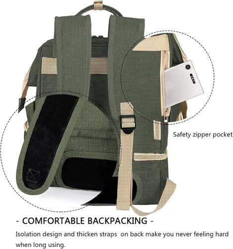 Miniatura 6 de Mochila para extractor de leche, bolsa enfriadora y resistente a la humedad, doble capa para madre, mochila de trabajo al aire libre con puerto