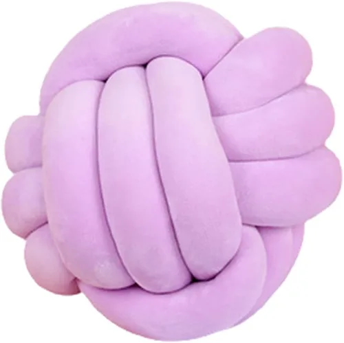 Miniatura 15 de Almohada redonda de nudo para decoración de habitación de niños, juguetes de peluche para aliviar el estrés (menta, 11 pulgadas/11.0 in)