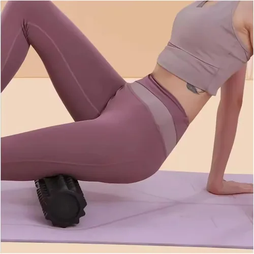 Miniatura 3 de Rodillo de espuma de alta densidad para masaje muscular, alivio del dolor para espalda, piernas y brazos (rosa)