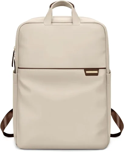 Miniatura 4 de Mochila delgada para laptop para mujer, mochila ligera para viajes de negocios para mujeres y hombres, Albaricoque, 14 pulg.