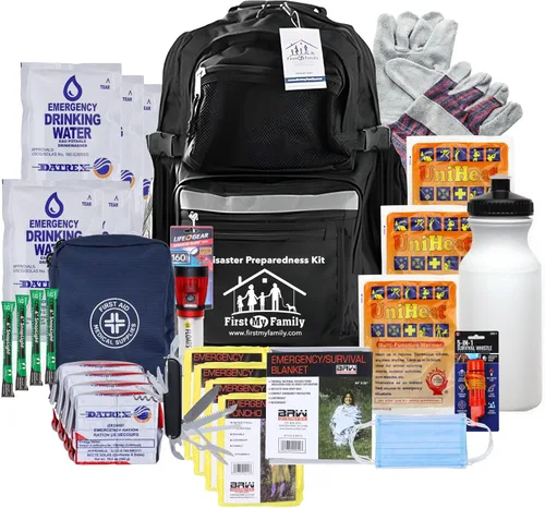 Miniatura 12 de First My Family Bolsa de evacuación de emergencia de 72 horas para 1 persona, kit de supervivencia todo en uno para la familia. Prepárate