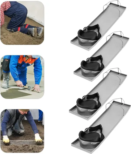 Miniatura 8 de Rodilleras de hormigón, 28 x 8 pulgadas, de acero inoxidable, curvadas con rodilleras, rodilleras, tablas de kneedboards de concreto, deslizadores