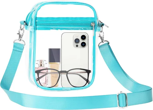 Miniatura 19 de Bolso transparente Slumou para eventos en estadios - Bolso pequeño, mini bolsos de mensajero para fanáticos de deportes para conciertos, trabajo